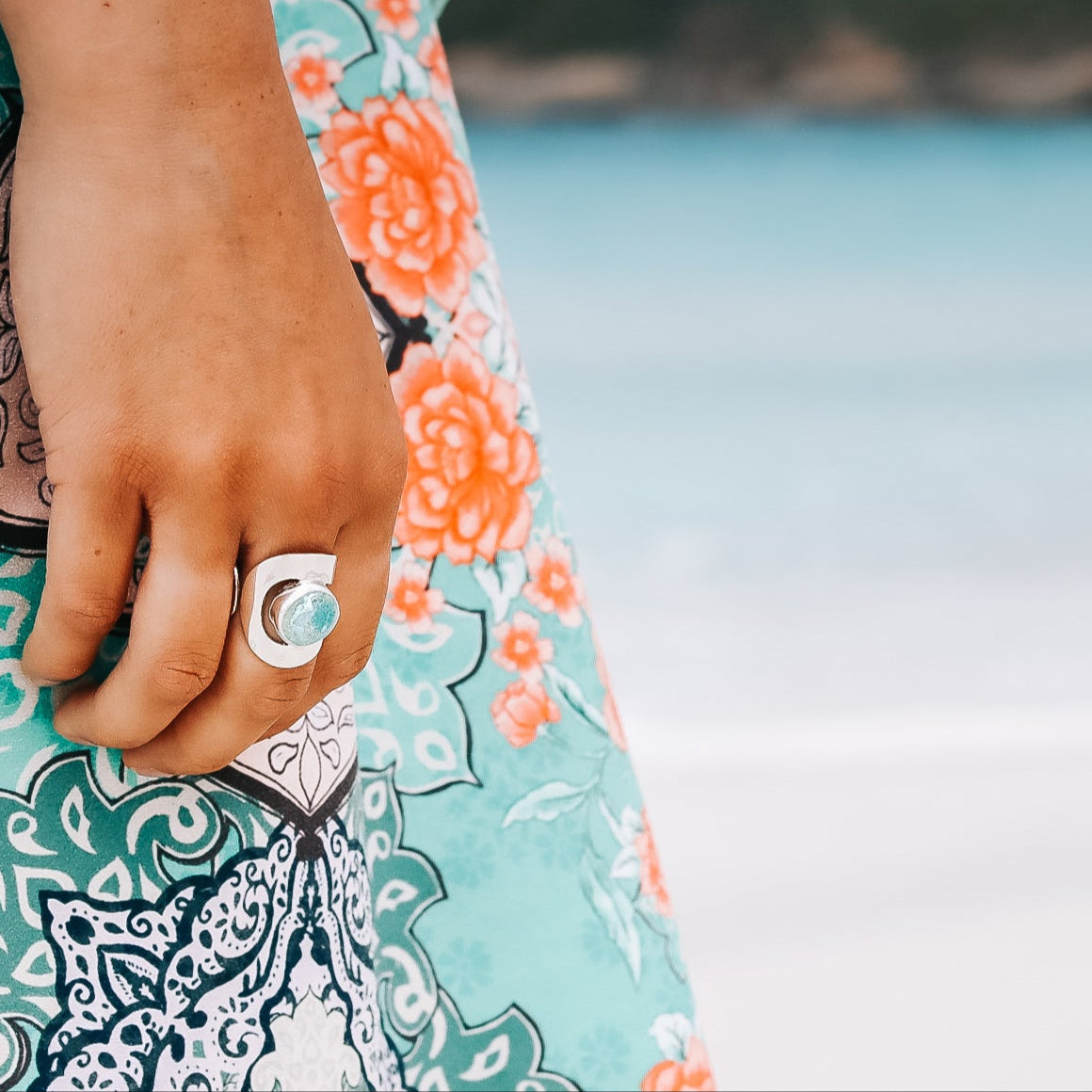 Glass Silversmith Ring by Cindy Poole Glass Artist Esperance